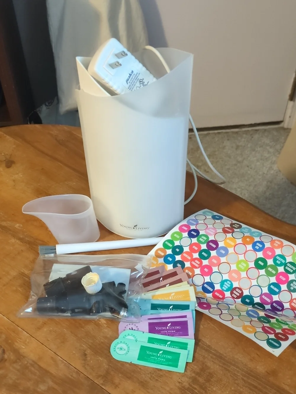Young Living Diffuser, Supplies, Stickers And Various Samples